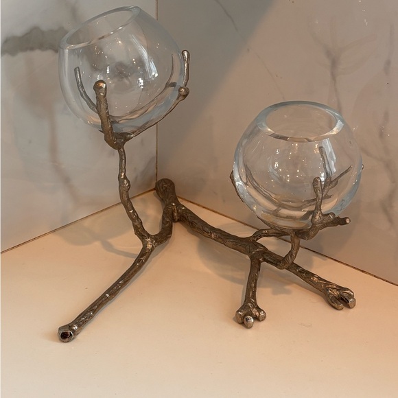 Michael Aram Silver twig Branch Vase Holder - Picture 2 of 2